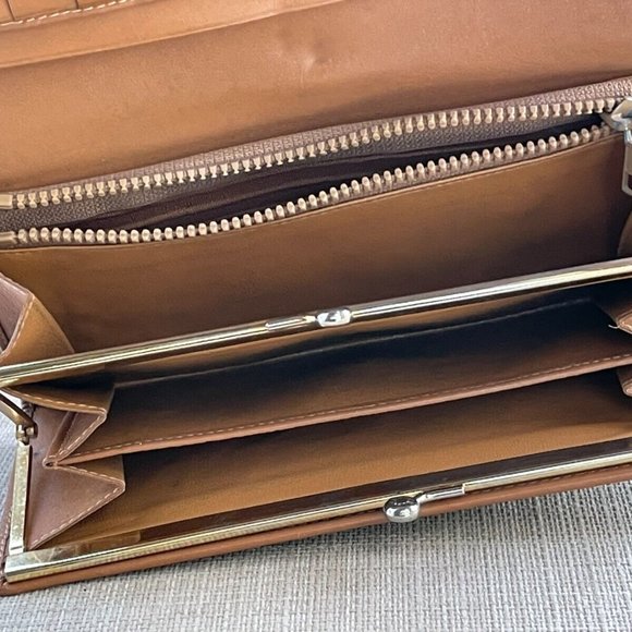 CELINE C Macadam Long Bifold Wallet Card Holder Leather Clutch Purse Made in Ita - Picture 8 of 12